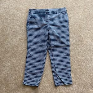 Hilary Radley geometric ankle ponte taper pants slack capri